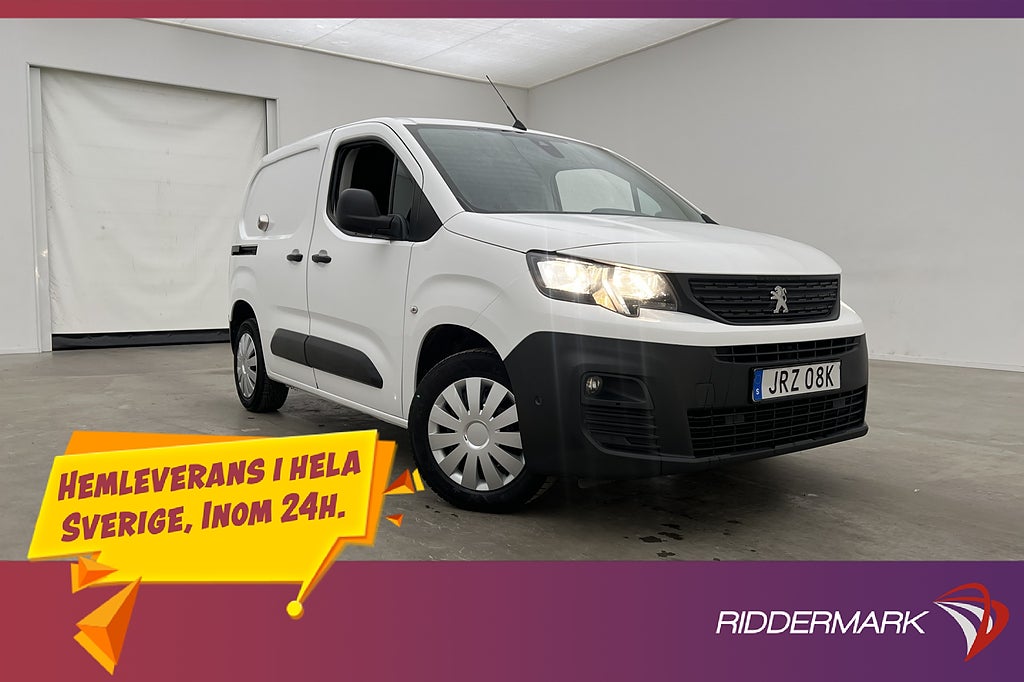 Peugeot Partner 130hk Ny-Kamrem Värmare PDC Dragkrok CARPLAY