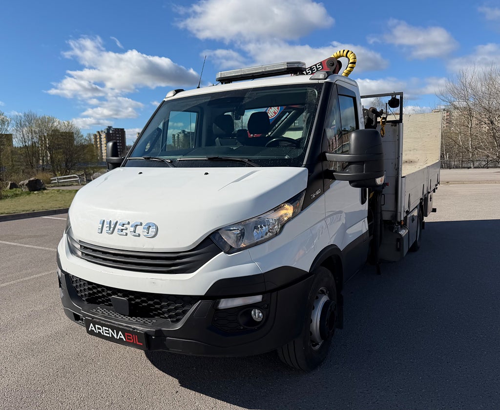 Iveco Daily 72-180H 3.0 HMF 535 Kranbil Bakgavellyft Värm Drag MOMS