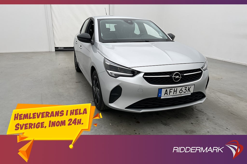 Opel Corsa 1.2 75hk Kamera Rattvärme CarPlay P-Sensorer