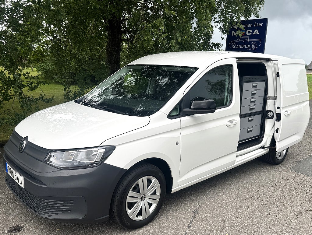 Volkswagen Caddy Maxi 122 TDI Skåp med Verkstadsinredning