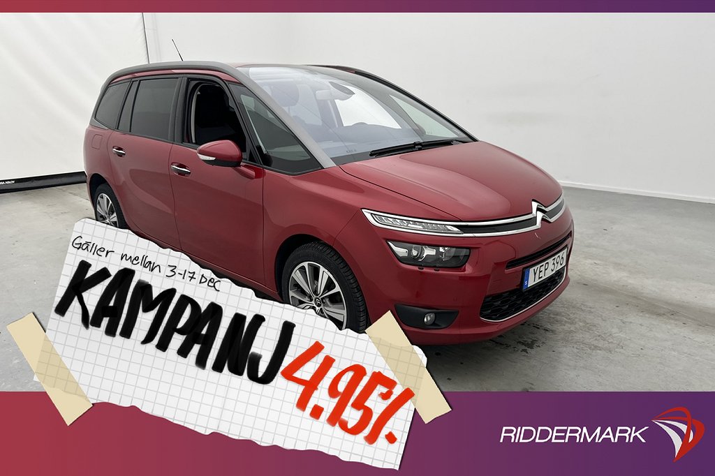 Citroën Grand C4 Picasso 120hk 7-Sits Kamera N 4,95% Ränta