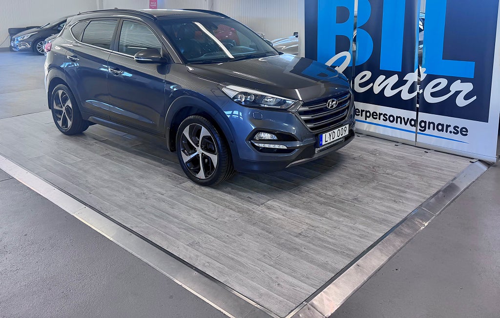 Hyundai Tucson 1.6 T-GDI 177 Hk AWD Aut panorama, Skinn Euro6