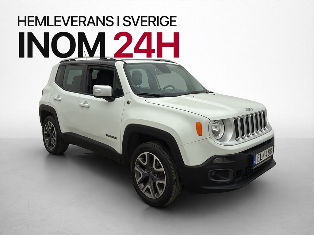 Jeep Renegade 2.0 CRD 140hk 4WD Limited Drag Skinn Rattvärme
