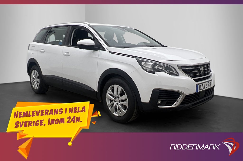 Peugeot 5008 120hk Active 7 Sits  P-Sensorer Cockpit CarPlay