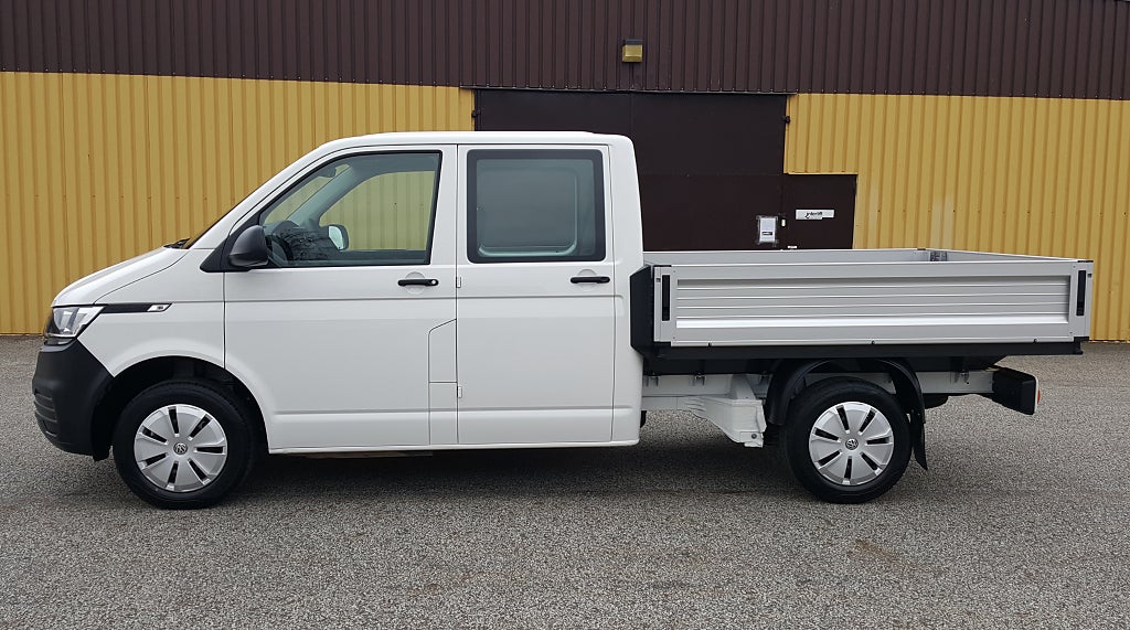Volkswagen Transporter 150hk Dubbelhytt Pickup Chassi Flak