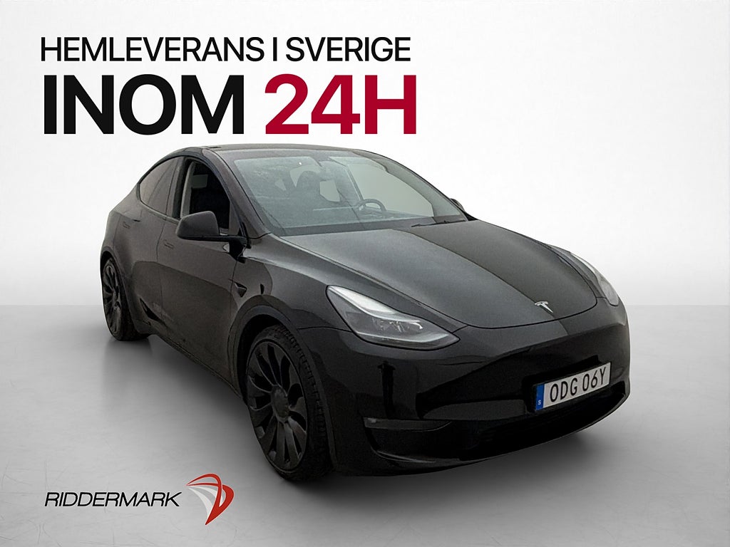 Tesla Model Y Performance Värmepump Total-Självkörning Drag