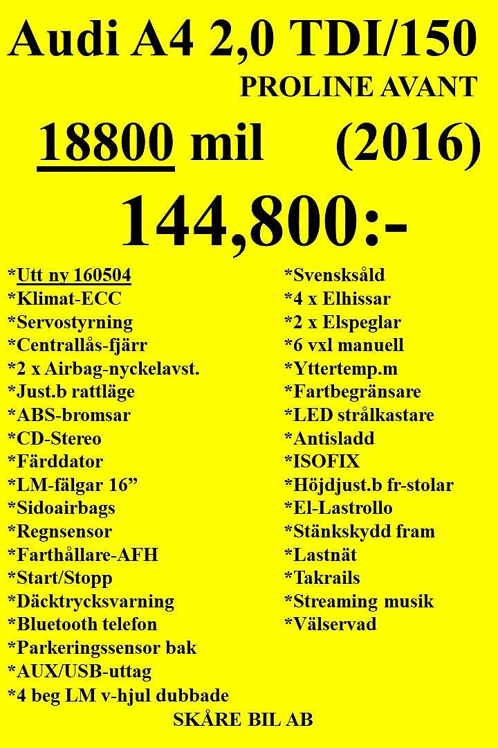 Audi A4 2016 - miniatyr 2