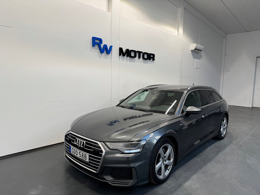 Audi A6 Avant 40 TDI 204hk Quattro S line 360° D-värm Skinn 