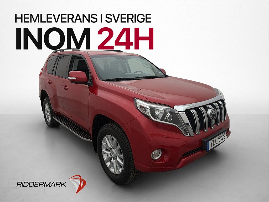 Toyota Land Cruiser 2.8 D-4D 177hk 4WD Skinn Kamera Drag