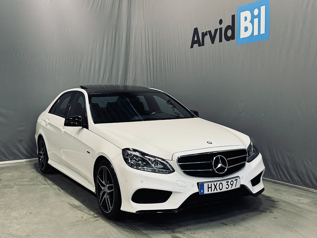 Mercedes-Benz E 200 AMG Pano H/K GPS Night Package 18" AMG PDC 1 Ägare 