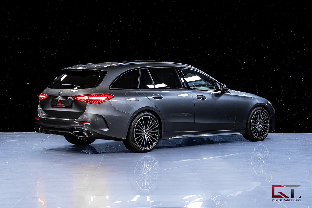 Mercedes-Benz C200 T AMG Pano Bur-3D Värmare Akustikglas Vinterpaket 360°