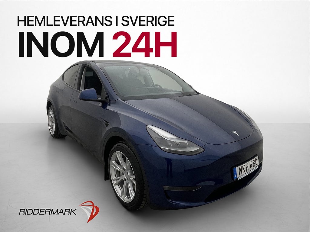 Tesla Model Y Long Range AWD Pano Skinn Svensksåld MOMS