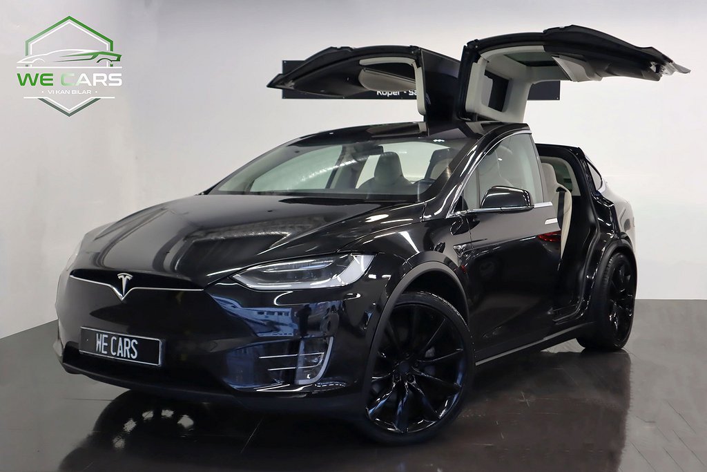 Tesla Model X 100D 6Sits Dragkrok 22 Tum Premium FSD 423hk