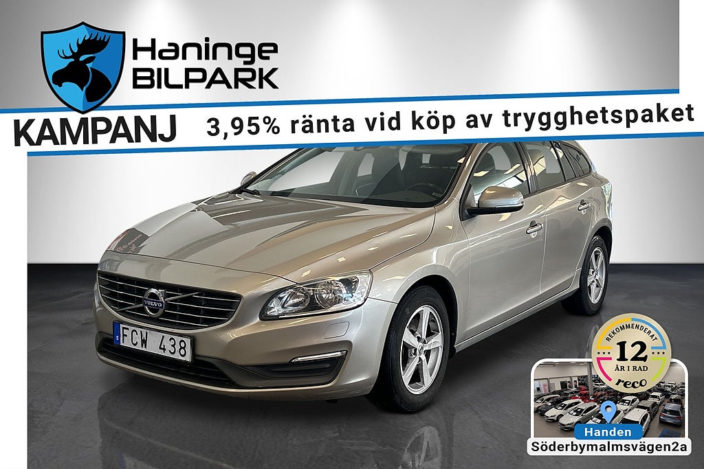 Volvo V60 D2 Kinetic /DRAG /BT /VÄRMARE /SUPERDEAL fr 3,95%