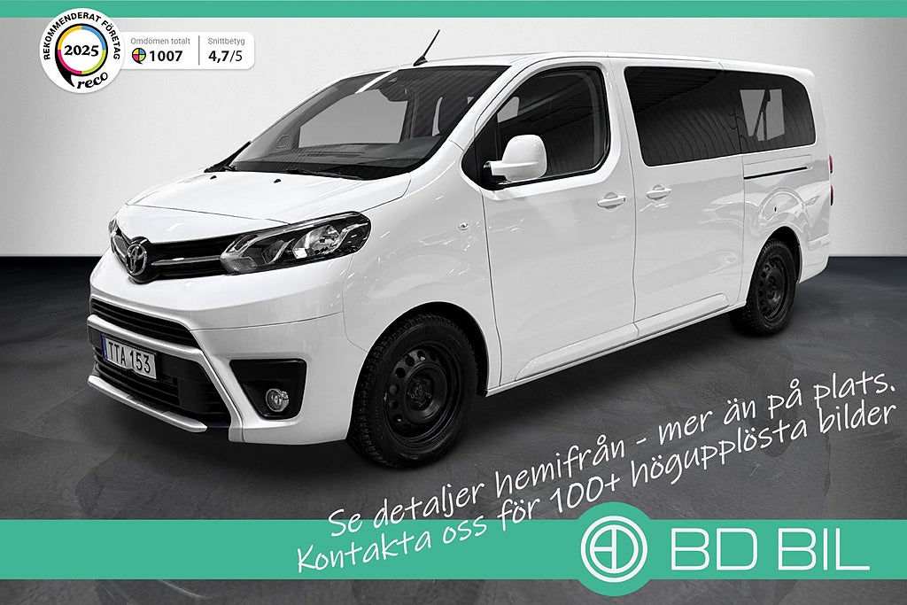 Toyota Proace Verso 2.0 D-4D L3 9-SITS DUBBLA SKJUTDÖRRAR MOMS 