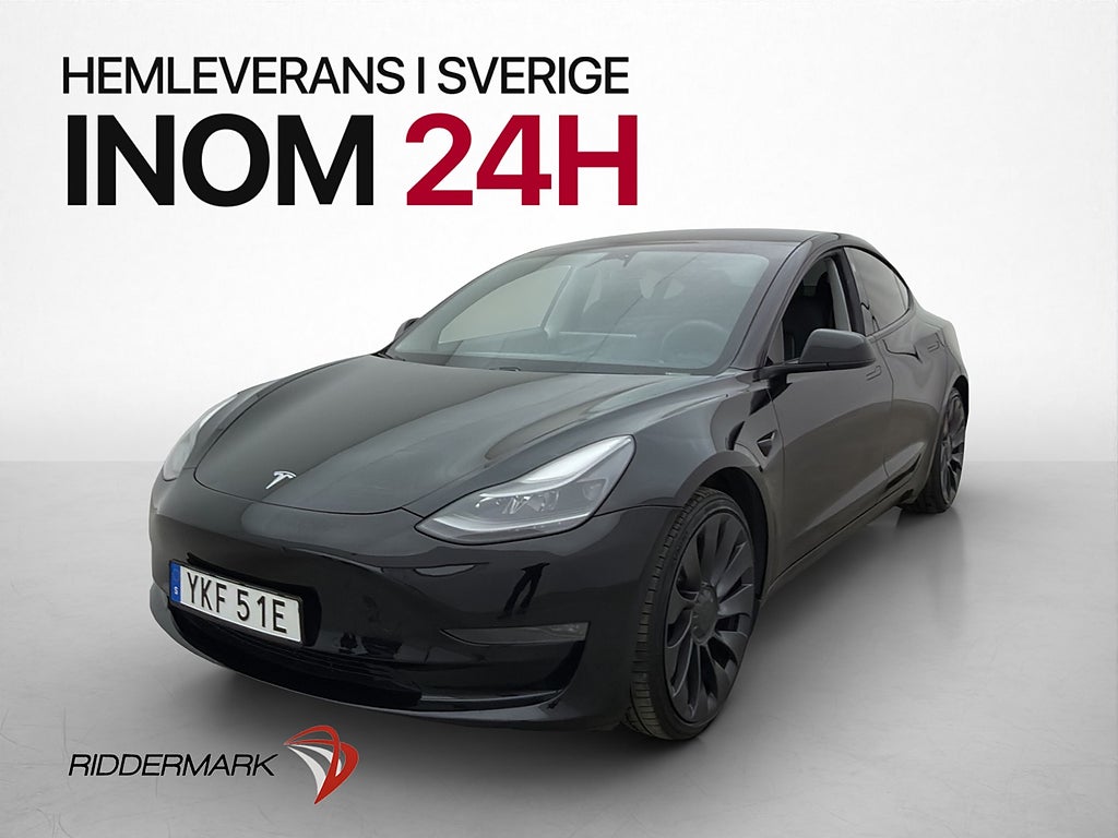 Tesla Model 3 Performance AWD Autopilot Svensksåld