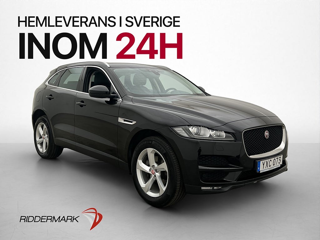 Jaguar F-Pace 20d AWD 180hk Panorama Kamera CarPlay Skinn