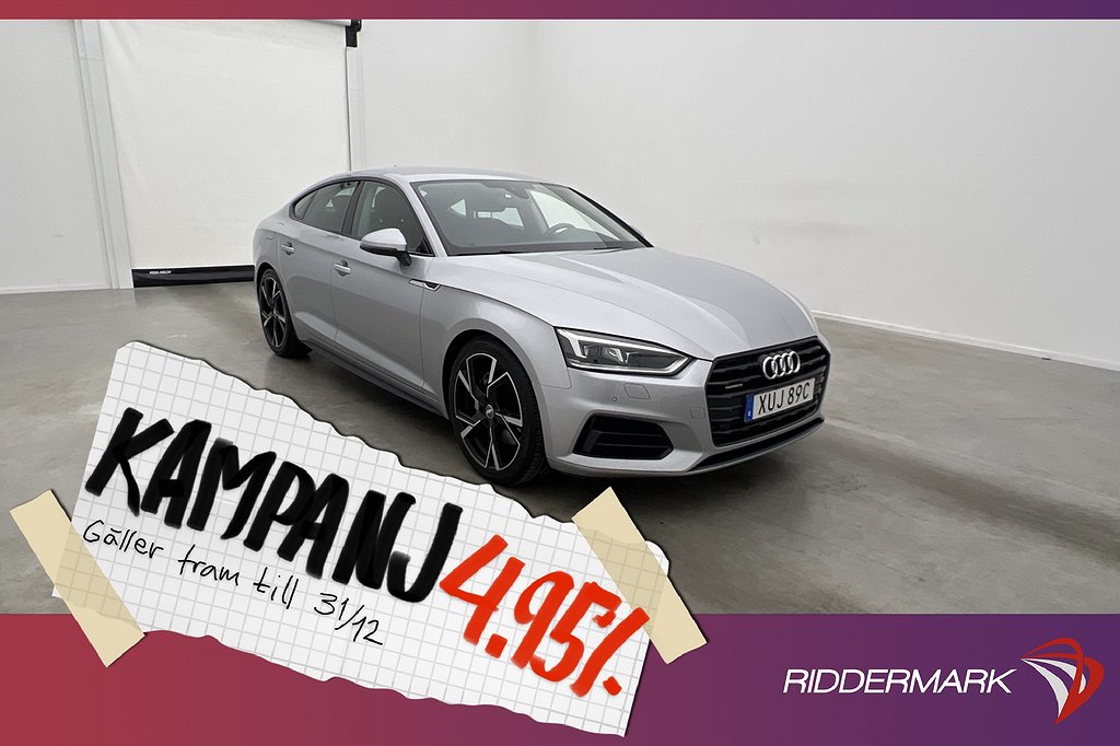 Audi A5 Sportback 45 TFSI Q 245hk Proline Sens 4,95% Ränta