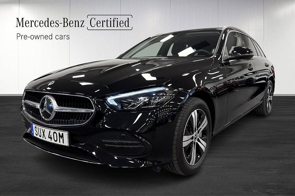 Mercedes-Benz C 300 e Distronic Drag Minnesstolar Carplay Rattvärme