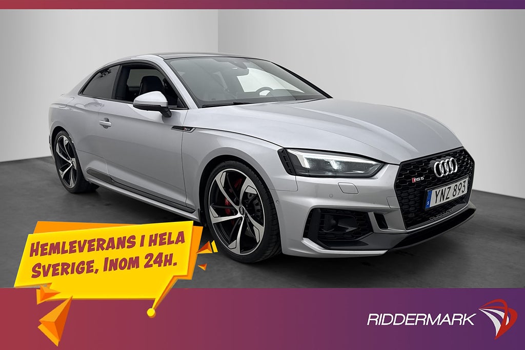 Audi RS5 2.9 V6 Q. 450hk Pano B&O Läder 360° HuD Välservad