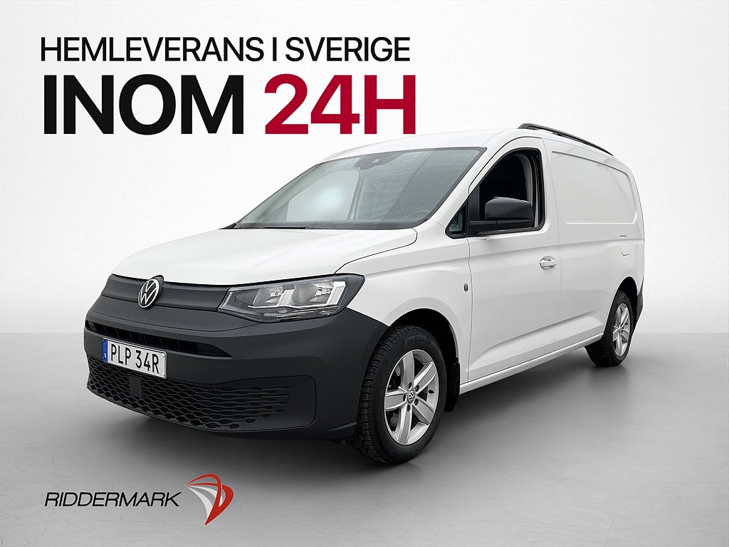 Volkswagen Caddy Maxi Cargo Värm Drag B-Kamera CARPLAY Moms