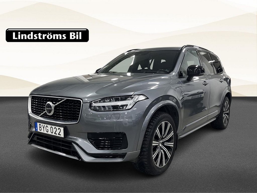 Volvo XC90 R-Design T8 Recharge AWD 392hk V-hjul Drag Pano 7-Sits HUD MOMS