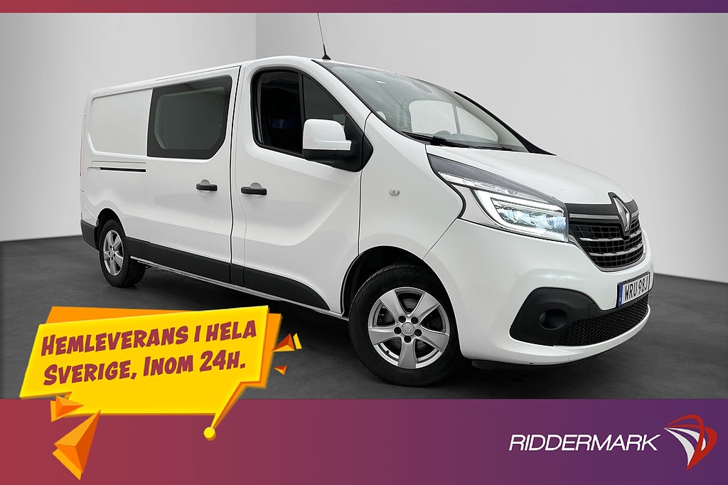 Renault trafic Dubbelhytt L2 Värm Drag B-Kamera 6-Sits Moms