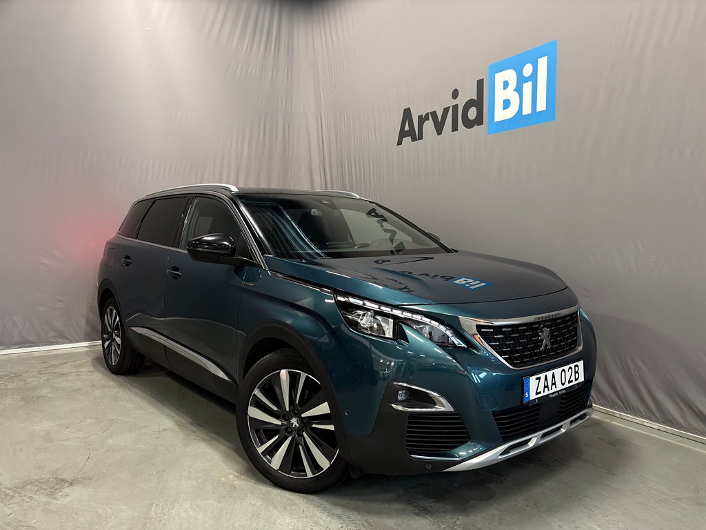 Peugeot 5008 1.6 PureTech 180 EAT GT-LINE 7-SITS, 360-KAM DRAG SKINN