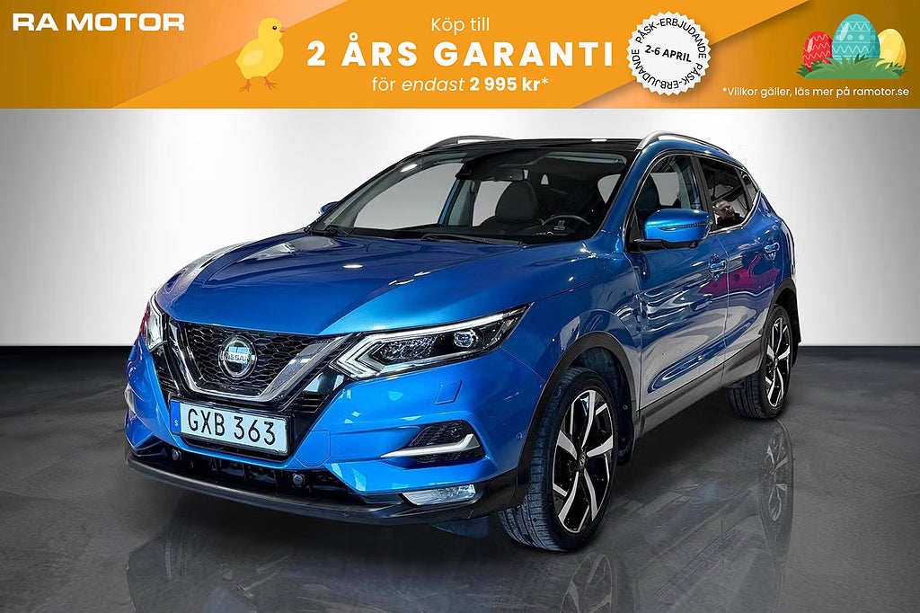 Nissan Qashqai 1.3 DIG-T 140hk | Tekna Design | Panorama | Navi | 360°