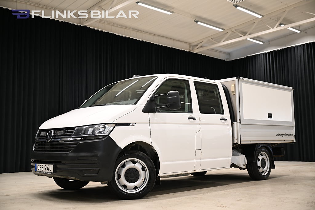 Volkswagen Transporter DSG 150HK Dubbelhytt|Kåpa|Drag|Värmare|Backkamera|Moms
