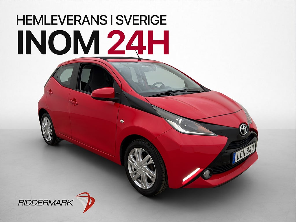 Toyota Aygo 1.0 VVT-i 69hk X-WAVE Kamera Canvastak Halvskinn