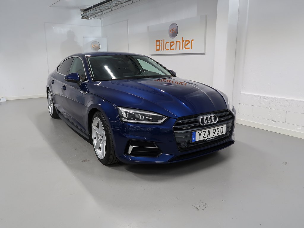 Audi A5 Sportback 2.0 TFSI Quattro 252hk V-Däck ingår B&O-Drag-Elbakluck