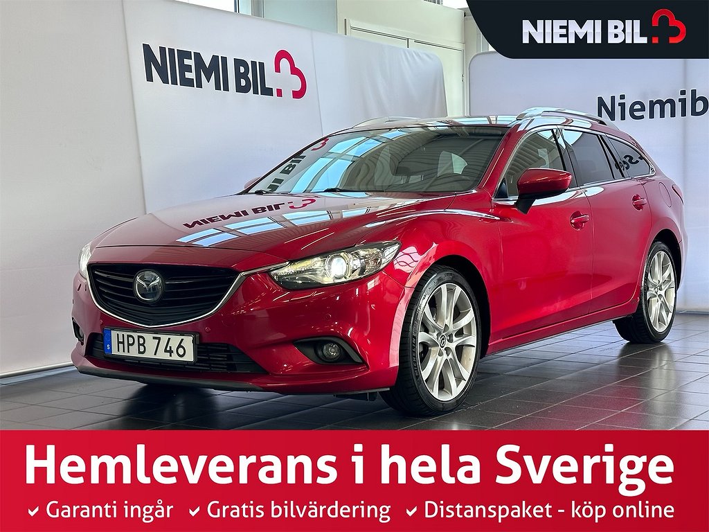 Mazda 6 Wagon 2.2 SKYACTIV-D Optimum Bkam/Navi/BOSE/Drag/V-hjul