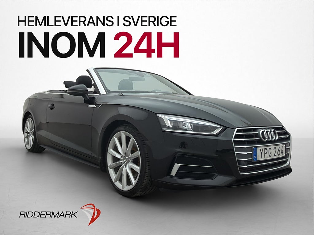 Audi A5 Cabriolet 190hk Proline P-Sensorer Skinn Bluetooth
