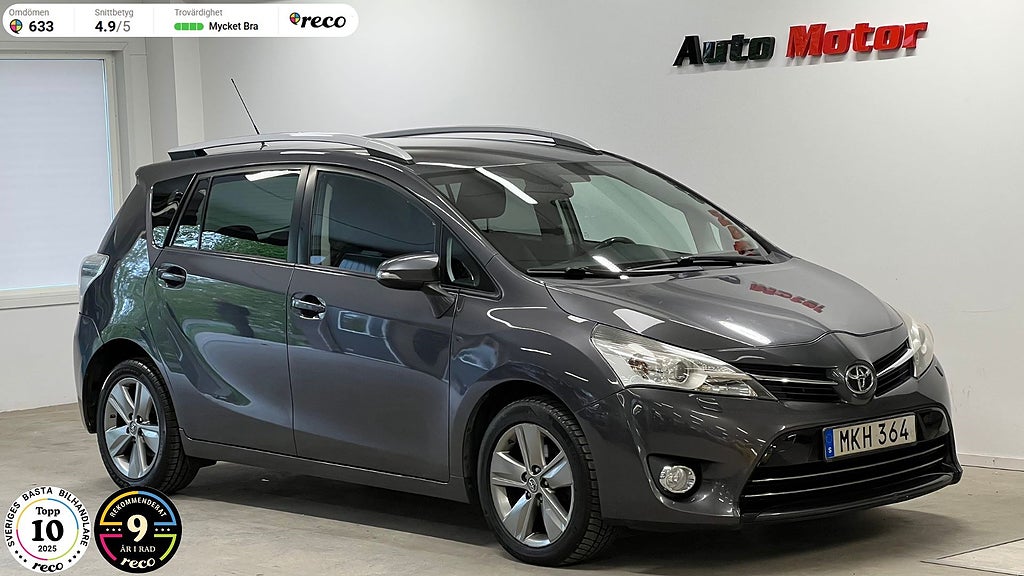 Toyota Verso 1.6 7-sits Manuell Svensksåld Backkamera 111hk