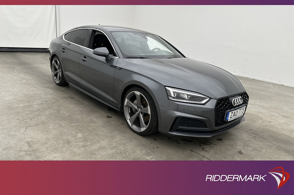 Audi A5 Sportback TDI Q 190hk S Line Cockpit Värm Kamera GPS