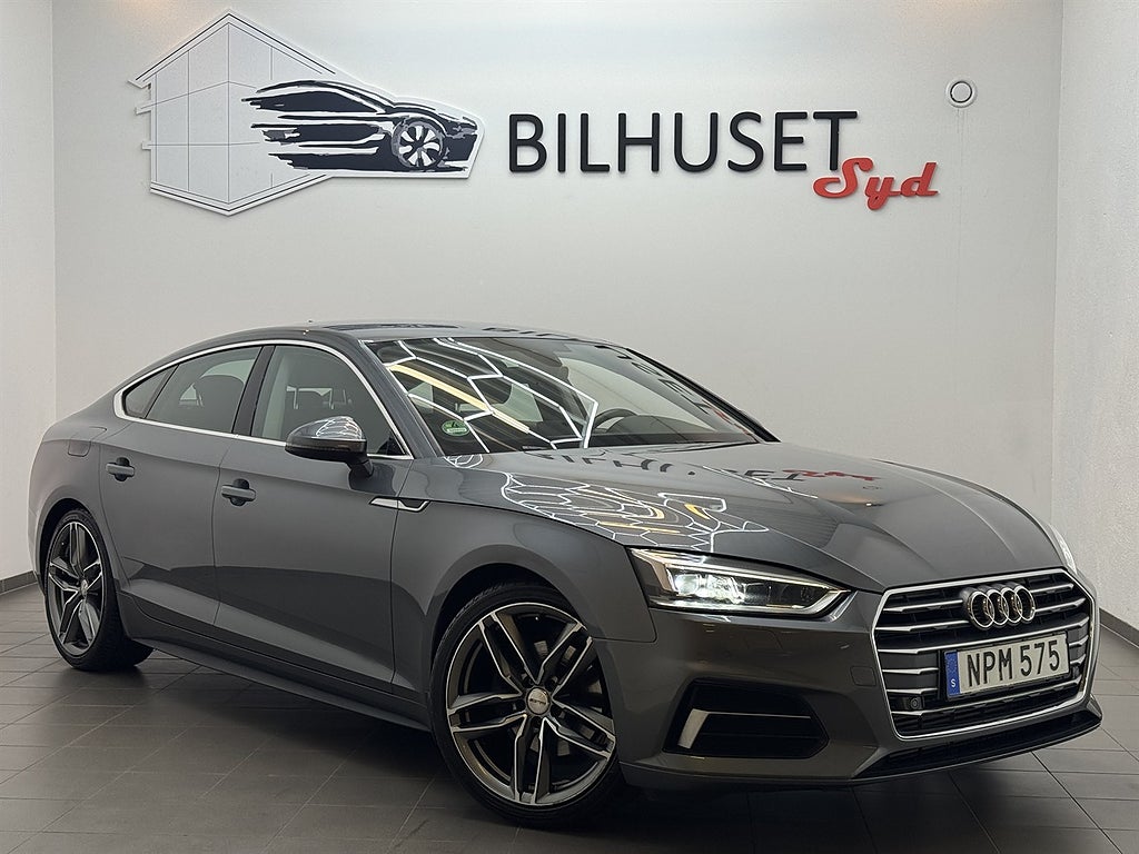 Audi A5 2.0 TFSI MHEV 190hk Proline Värmare/Krok/19"Fälgar/2Brukare