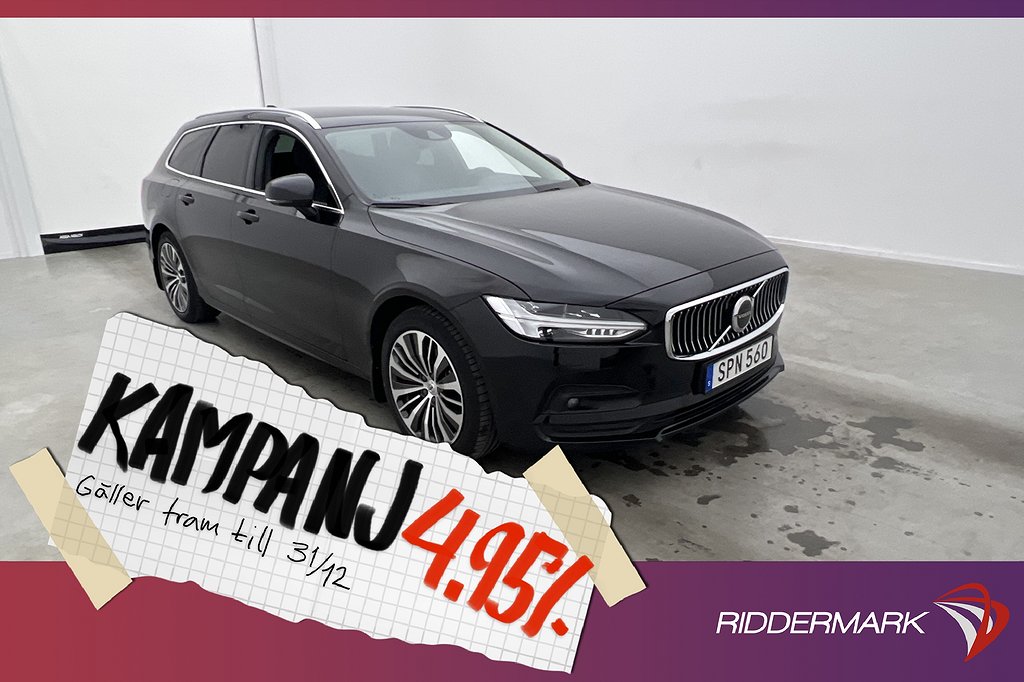 Volvo V90 B4 AWD D-Värm VOC H/K B-Kamera Drag 4,95% Ränta