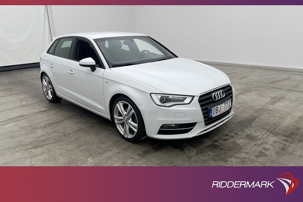 Audi A3 Sportback 2.0 TDI 150hk S-Line Halvskinn Sensorer