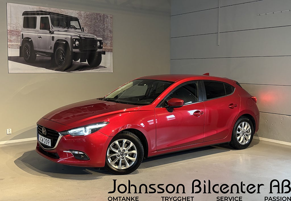 Mazda 3 Sport 2.2 Optimum Adaptiv HUD Bose B-kamera Skinn