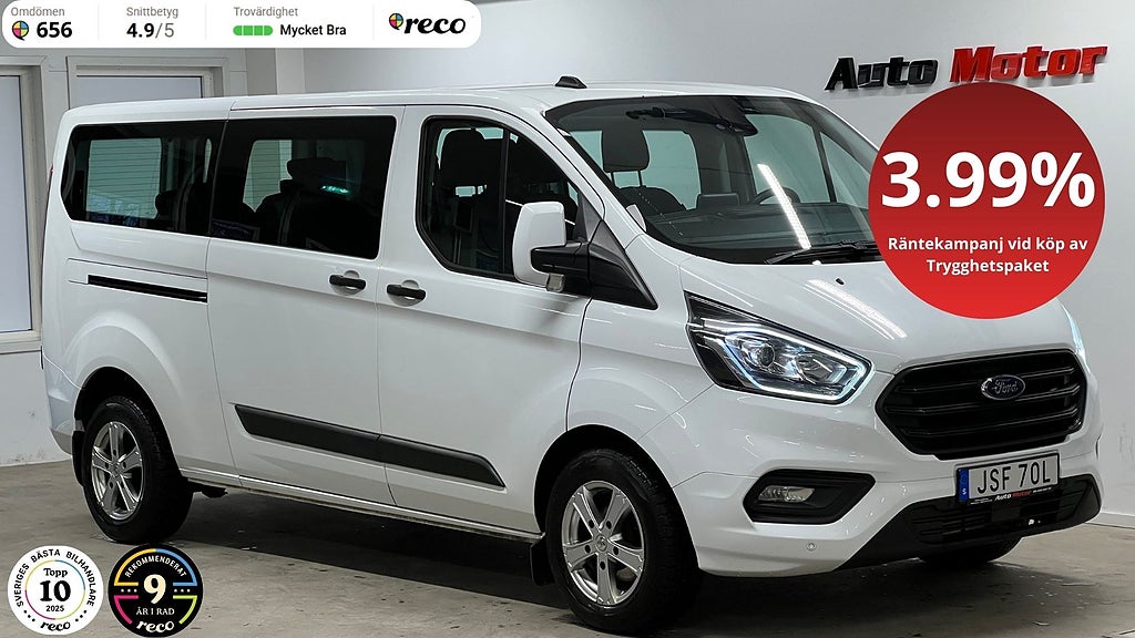 Ford Transit Custom 320 Kombi 2.0 9-sits/lång/Värmare/Kamera