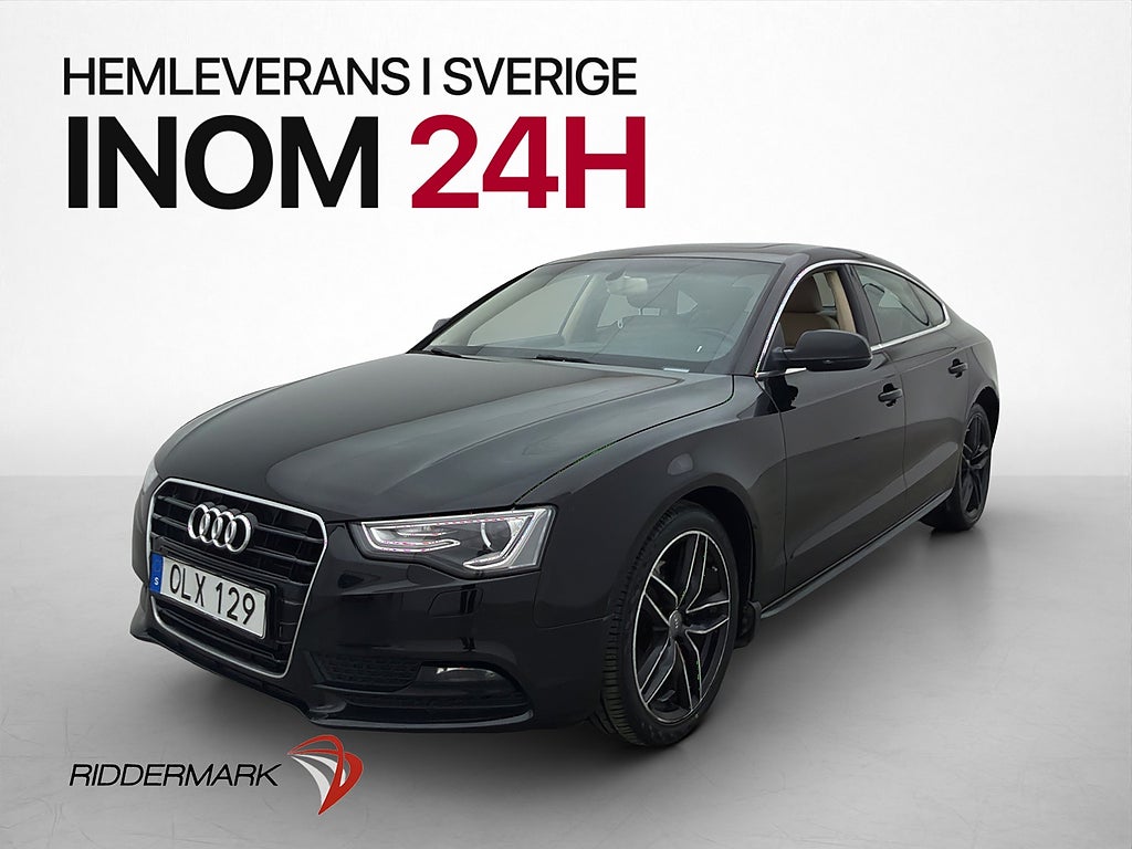 Audi A5 Sportback 2.0 TDI 177hk Taklucka Skinn P-Sensorer