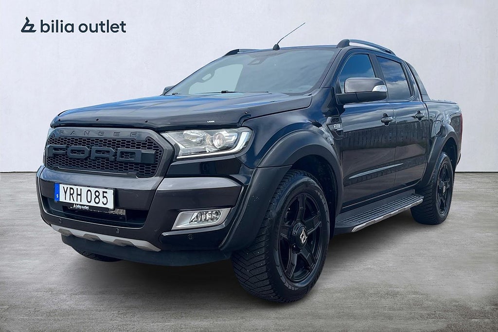 Ford ranger Dubbelhytt 3.2 4x4 200hk Drag Kamera Flaksläde CarPlay