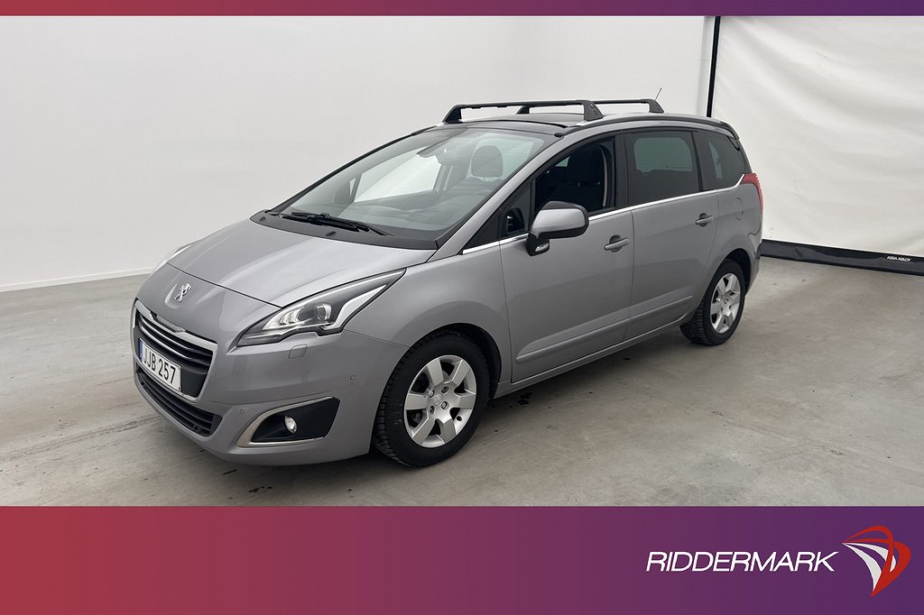 Peugeot 5008 e-HDi 114hk 7-sits Pano HUD Kamera Navi Drag