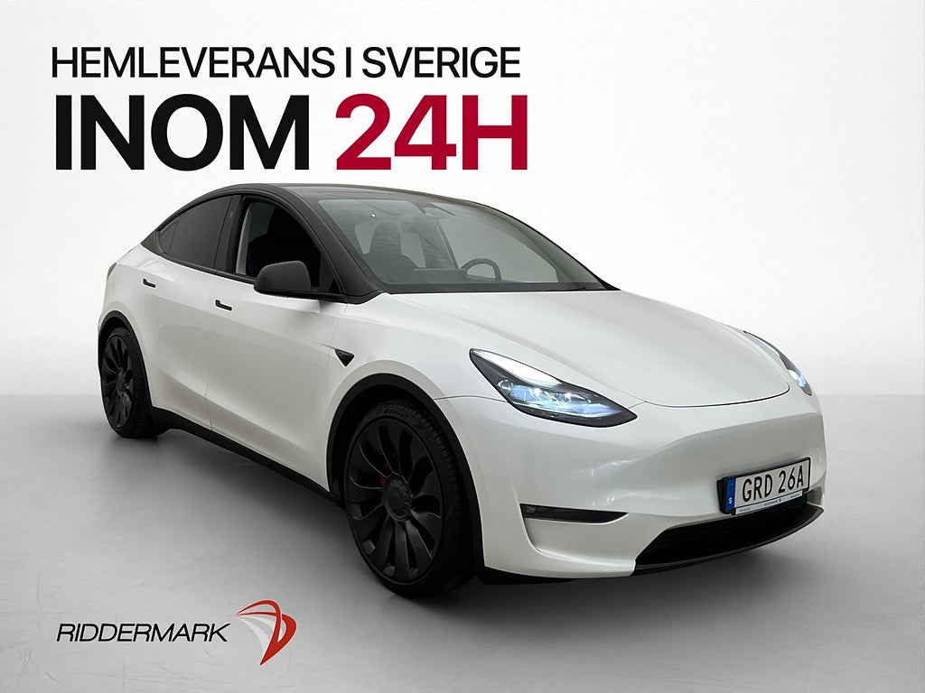 Tesla Model Y Performance AWD Dragkrok MOMS Svensksåld