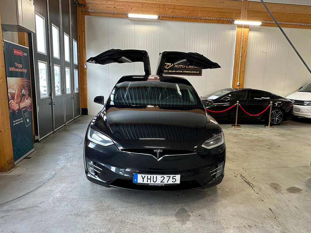 Tesla Model X 100D AWD 525 HK 7-SITS AUTOPILOT CCS LUFTFJÄDRING MOMS 