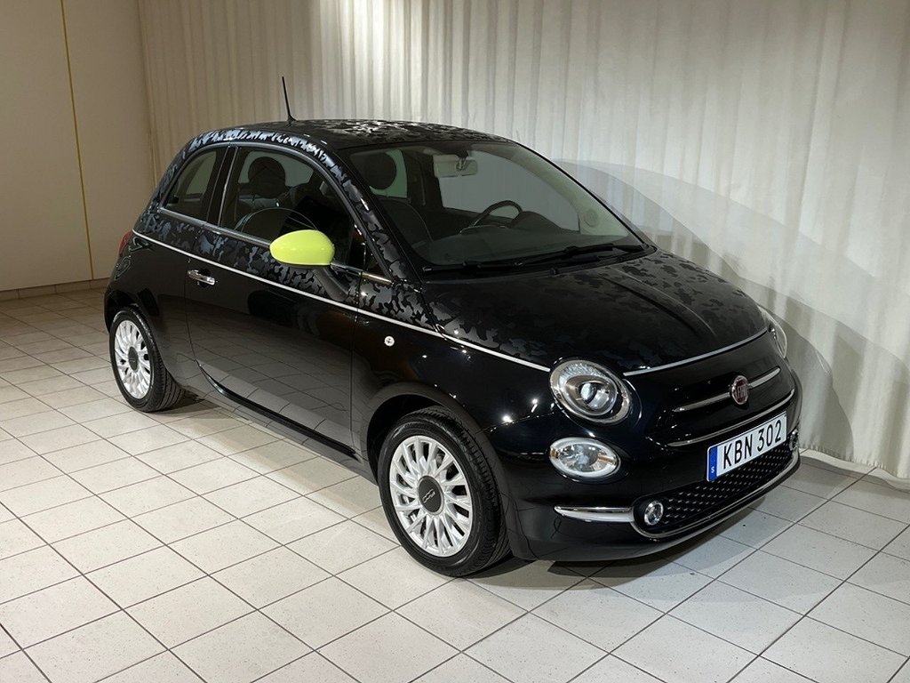 Fiat 500 Nyservad,448kr/skatt, P-sensorer bak