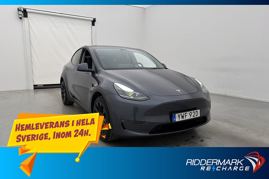 Tesla Model Y Long Range AWD Dragkrok Autopilot Svensksåld