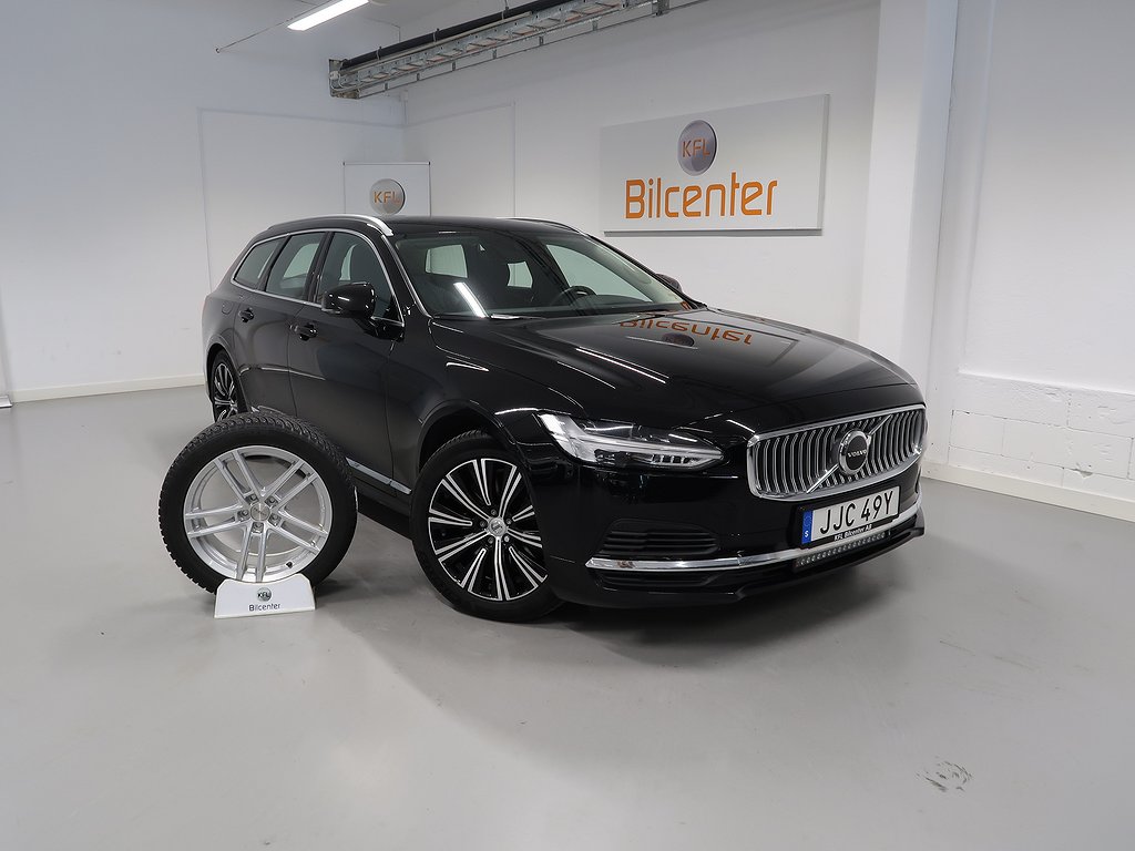 Volvo V90 Recharge T6 AWD V-Däck ingår Drag-Navi-Carplay-Värmare-VoC-Pilot