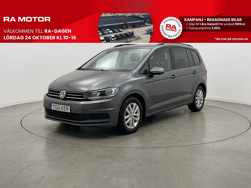 Volkswagen Touran 1.4 TSI, 150hk | Drag | Kamera | 7-sits | Värmare 2017